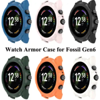 42MM 44MM Soft TPU Watch Armor Case Cover Screen Protector Bumper for Fossil Gen 6 Luxury Ultra Thin Plating Watch Cover Frame