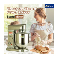 AST-B10S Electric Stand Mixer for Kitchen Planetary Food Mixer with Cover Dough Hook Flat Beater Wire Whip 5/7/10 Liters S.steel