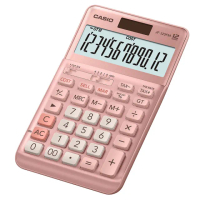 【CASIO 卡西歐】大字幕12位元計算機-櫻花粉(JF-120FM-PK)