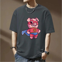 Fashion short-sleeved T-shirt and top, high-quality high-elastic cotton, popular pattern, suitable f