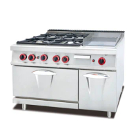 Luxury 4 Burner Gas Stove Combi Griddle And Baking Oven