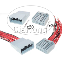 1 Set 20 Ways Starter Small Current Cable Socket For Honda MX34020SF1 Auto Accessories MX34020PF1 Automotive CD Player Plug