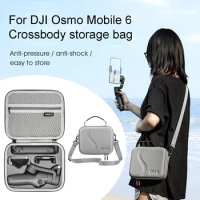 For DJI OM6 Storage Bag Handheld Apsara Stack PU Portable Portable Crossbody Storage Bag for DJI Osmo Mobile 6