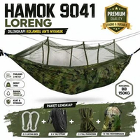 Hammock Ayunan Anak Dewasa Indoor Outdoor hamock ayunan tidur gantung Kelambu 150 kg doreng army lor