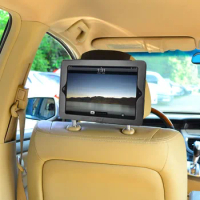 TFY Car Headrest Mount Holder for Tablets iPad 4 / iPad 3 / iPad 2, Black