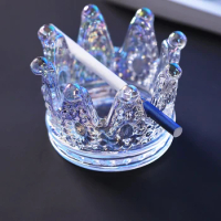 Crown Ashtray Cute Girl Girl with Cover Small Crystal Decorative Candle Candle Holder
