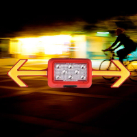 LED Bike Turn Signal Light Wireless Remote Control Rechargeable Warning Tail Light 6 Modes for Motor