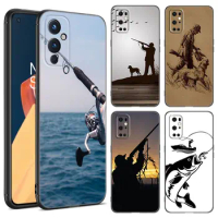 Hunting Fishing Man Phone Case For OnePlus 7T 8 9 10 11 ACE Pro 8T 9RT 10T 10R Nord 2 CE2 Lite N10 N100 N20 N200 5G Black Cover