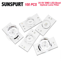 10-100PCS 100% NEW high quality 6V 3V SMD LG 6V Lamp Beads with Optical Lens Fliter for 32-65 inch LED TV Repair CL-40-D307-V3