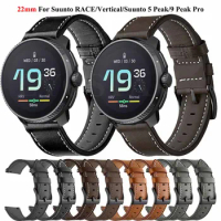 New 22mm Watchband Straps For SUUNTO RACE/Suunto 5 PEAK Leather Wristband For SUUNTO 9 PEAK Pro Bracelet Watchband Bracelet Hot