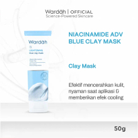 Wardah Lightening Blue Clay Mask 50 g - Masker Wajah