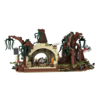 Moc Bricks Dagobah Training Diorama Building Blocks DIY Model Space Wars 75330 Luke Swamp Scene Base Toys Sets Childrens Gifts