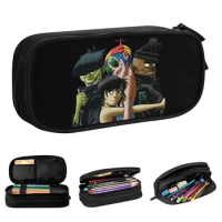 Gorillaz Rock Pencil Case Punk Music Pencilcases Pen Holder for Student Large Storage Bags Students School Zipper Stationery