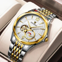 LIGE New Swiss Watch Men's Mechanical Automatic Hollow Watch Large Dial Waterproof Luminous 2021 New Men's Fashion Watch Luxury