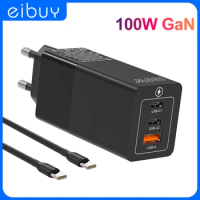 100W USB C GaN Fast Charger PD100W USB Type C Wall Charger 65W PPS QC4.0 Laptop Power Adapter for MacBook iPad iPhone15 Samsung