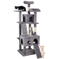 Solid Cat Climb Cute Sisal Rope Plush Tree Cat Tower Cat Tree, 105-Inch Cat Tower for Indoor Cats