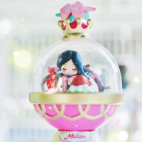Disney Princess Action Figure Toys Brave Cinderella Mulan Jasmine Rapunzel Ariel Snow White Crystal Ball Design Figure Toys Gift
