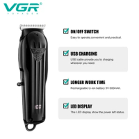 VGR Hair Trimmer Cordless Hair Cutting Machine Barber Electric Face Beard Hair Clipper Zero Professional Haircut V-982