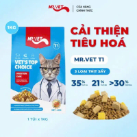 THỨC ĂN CHO MÈO ( Hạt MR.VET-T1 )là dòng hạt dinh dưỡng , cải thiện tiêu hoá , tiêu búi lông , Vitam