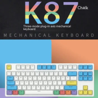 Kzzi K87 Mechanical Keyboard Wireless 2.4g Wireless Bluetooth Wired Rgb Customized Hot Swap Machine Portable Mechanical Keyboard
