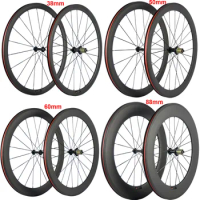 700C Carbon Wheels Customized logo 38mm 50mm 60mm 88mm Carbon Bicycle Wheels Clincher Road Bike Carbon Wheelset