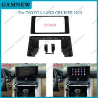 10 Inch Fascia For Toyota Land Cruiser 2023 Car Radio Stereo Android MP5 GPS Player 2 DIN Head Unit Panel Dash Frame Cover