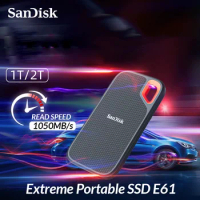 SanDisk PSSD E61 500GB 1TB 2TB 4TB USB 3.2 Gen2 Type-C Read 1050MBs Portable External Solid State Drives NVME SSD for PS5 Laptop