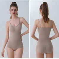 Baju Badan Shapewear, dengan Pad Dada, Mengangkat Punggung, Rekaan Segitiga, Butang Selangkangan, Ta