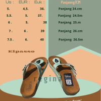 Elpasso casual sandal wanita sendal Flat kulit cewek