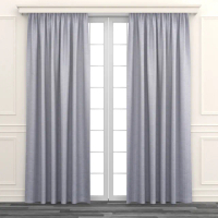【特力屋】現代格紋全遮光窗簾藍色 200x165cm