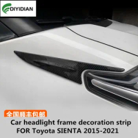 Car headlight frame decorative strip FOR Toyota SIENTA 2015-2023 170 series headlight lamp eyebrow stickers modified accessories