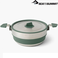 Sea to Summit Detour 不鏽鋼折疊煮鍋 3L 軍綠 /露營摺疊鍋具 STSACK026021-402007