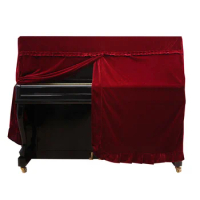 Velvet Piano Cover Full Cover Upright Piano Dust Protection Cover Home Musical Instrument Accessories Decorations