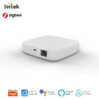 Zigbee Wired Hub Gateway Tuya/Smart Life APP Control Compatible with Alexa/Google Assistant Multi-device Management