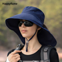 Summer Solid Color Bow Tie Bucket Hat for Women Shawl Integrated Sun Hat Outdoor Anti-UV Fishing Hat Ladies Beach Hat Hiking Hat