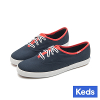 Keds CHAMPION 經典帆布撞色休閒鞋-藍紅 9243W234341
