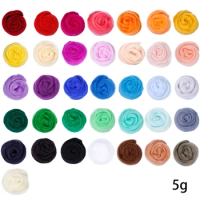 Essential Needle Felting Needle Felting Starter Upgraded Wool Roving 36 Colors Set for DIY Art Crafts
