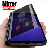 Smart Mirror Case For huawei nova 5T Case stand Flip view book phone cover hauwei hawei nova5T nova 5 t T5 nova5 t 6.26" Coque