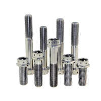 Titanium bolt GR5 flange head inside and outside hexagon head M8 M10x20-90mm motorcycle refitted bolt repair replacement scre