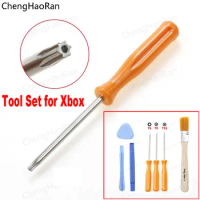 7pcs/set Torx T6 T8 T10 Security Screwdriver w/ Hole For Xbox One Series 360 S X Game Console Repairing Open Tool