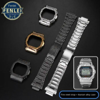 316L Stainless Steel For Casio G-SHOCK Metal Bezel Watch Case Strap For DW5600 GW-M5610 GW-B5600 GWM5610 Modified Set Watchbands