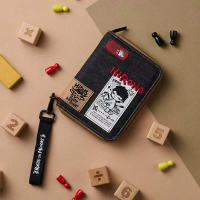 Dompet Pasport Gaya Sama Ono Echo Barangan Merchandise Penyimpanan Dokumen Kanvas Berzip Gaya Jepun 