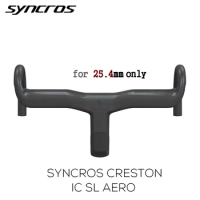 Syncros for 25.4mm Only Carbon Creston IC SL AERO Integrated Cockpit Road Bike Handlebar Integrated Cables Di2 Bicycle Parts