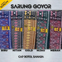 Sarung Pria Kembang Asli Goyor Gloyor Export Quality Cap Botol Sahara
