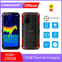 CONQUEST S20 5G Thermal Imaging Smartphone IP68 Waterproof Mobile Phones, 48MP Four Camera, 6.3 Inch, Global Version