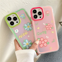 手機殼 ● 粉色小清新花朵適用iPhone12Pro max蘋果13手機殼11鐳射xs xr女8p