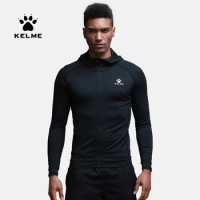 KELME Men's Sportswear Exercise Coat Windproof Jacket Joggers Football Running Training Zipper Jacket Sports Coat 3981512
