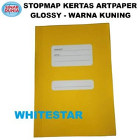 stopmap / map kertas artpaper glossy sinar dunia / sidu Uk. F4 / folio kuning