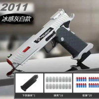 Alloy UDL 2011 Shell Ejection Toy Pistol Soft Bullet Removable Metal Toy Gun Airsoft Weapon For Adult Boys Birthday Gifts