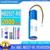 2000mAh GUKEEDIANZI Battery For AKAI NB2537-R0 UF16650ZTA EWI 5000 for Solo Color blue Big Power Bateria